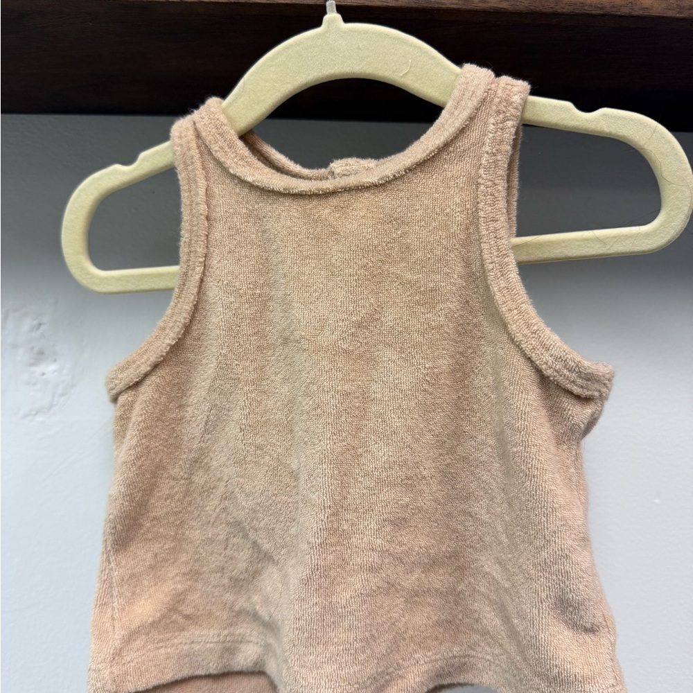 Quincy Mae Soft Terry Beige Tank Top